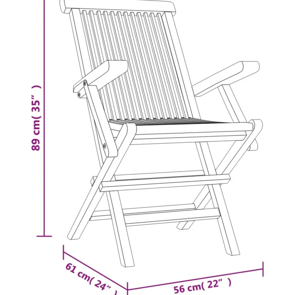 MAISON EXCLUSIVE - Chaises de jardin pliantes lot de 6 gris 56x61x89 cm bois teck