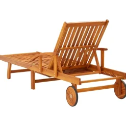 MAISON EXCLUSIVE - Chaises longues lot de 2 avec coussins bois d'acacia solide