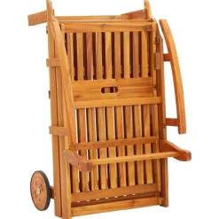 MAISON EXCLUSIVE - Chaises longues lot de 2 avec coussins bois d'acacia solide