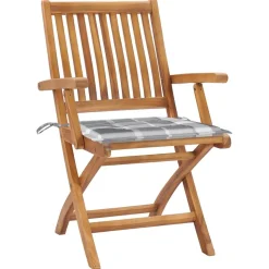 MAISON EXCLUSIVE - Chaises pliables de jardin avec coussins lot de 8 teck solide