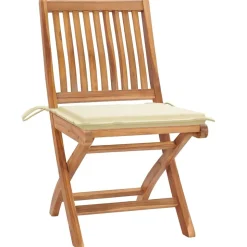 MAISON EXCLUSIVE - Chaises pliables de jardin avec coussins lot de 8 teck solide