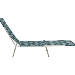 MAISON EXCLUSIVE - Chaises longues pliables lot de 2 acier tissu motif de feuilles