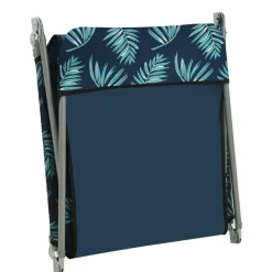 MAISON EXCLUSIVE - Chaises longues pliables lot de 2 acier tissu motif de feuilles