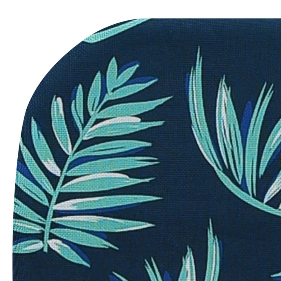 MAISON EXCLUSIVE - Chaises longues pliables lot de 2 acier tissu motif de feuilles