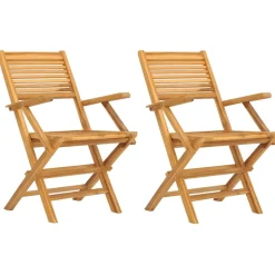 MAISON EXCLUSIVE - Chaises de jardin pliantes lot de 2 55x62x90cm bois massif teck