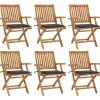 MAISON EXCLUSIVE - Chaises pliables de jardin avec coussins lot de 6 bois de teck