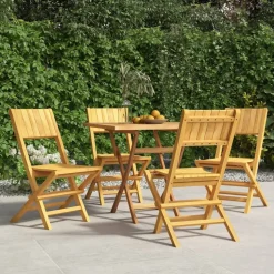 MAISON EXCLUSIVE - Chaises de jardin pliantes lot de 4 47x61x90cm bois massif teck