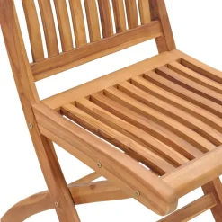 MAISON EXCLUSIVE - Chaises pliables de jardin avec coussins lot de 4 teck solide