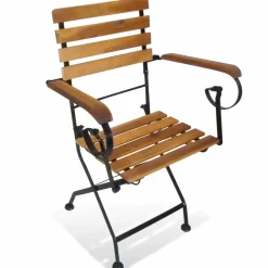 MAISON EXCLUSIVE - Chaises pliables de jardin lot de 2 acier et bois acacia solide