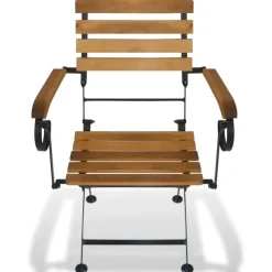 MAISON EXCLUSIVE - Chaises pliables de jardin lot de 2 acier et bois acacia solide