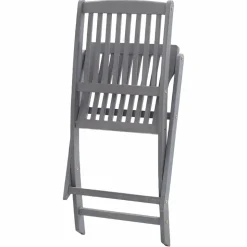 MAISON EXCLUSIVE - Chaises pliables d'extérieur lot de 8 et coussins bois d'acacia