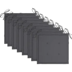 MAISON EXCLUSIVE - Chaises pliables d'extérieur lot de 8 et coussins bois d'acacia