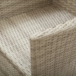 MAISON EXCLUSIVE - Chaises inclinables lot de 2 et coussins résine tressée beige