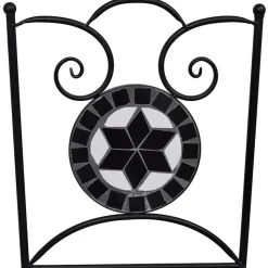 MAISON EXCLUSIVE - Chaises pliables de bistro 2 pcs céramique noir et blanc