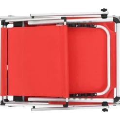 MAISON EXCLUSIVE - Chaises longues pliables et toit lot de 2 aluminium textilène