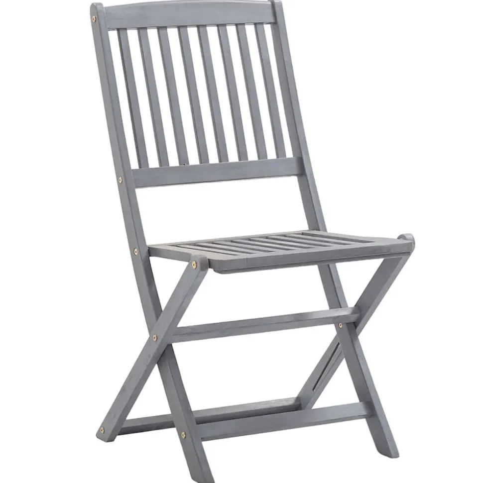 MAISON EXCLUSIVE - Chaises pliables d'extérieur lot de 8 et coussins bois d'acacia