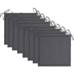 MAISON EXCLUSIVE - Chaises pliables de jardin avec coussins lot de 8 teck solide