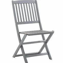 MAISON EXCLUSIVE - Chaises pliables d'extérieur lot de 8 et coussins bois d'acacia