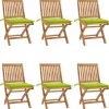 MAISON EXCLUSIVE - Chaises pliables de jardin avec coussins lot de 6 bois de teck
