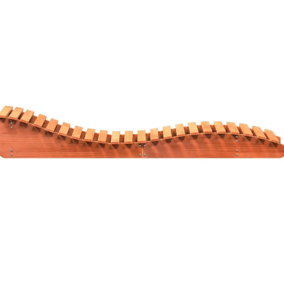 MAISON EXCLUSIVE - Chaises longues lot de 2 cire marron bois massif de pin