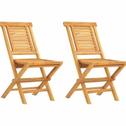 MAISON EXCLUSIVE - Chaises de jardin pliantes lot de 2 47x63x90cm bois massif teck