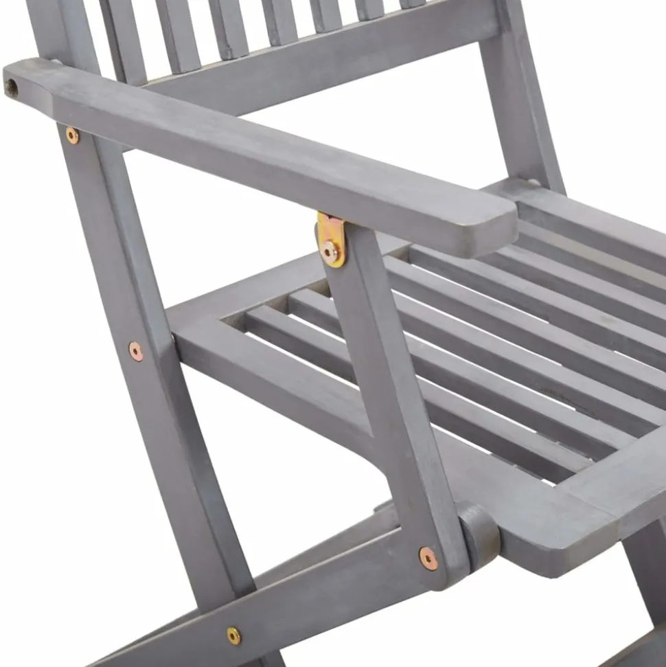 MAISON EXCLUSIVE - Chaises pliables d'extérieur lot de 2 et coussins bois d'acacia