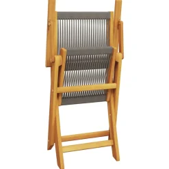 MAISON EXCLUSIVE - Chaises pliables de jardin 4 pcs gris bois d'acacia massif