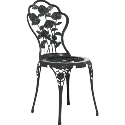 MAISON EXCLUSIVE - Chaises de bistro lot de 2 aluminium coulé noir
