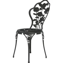 MAISON EXCLUSIVE - Chaises de bistro lot de 2 aluminium coulé noir