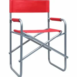 MAISON EXCLUSIVE - Chaises de metteur en scène lot de 2 acier rouge