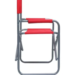 MAISON EXCLUSIVE - Chaises de metteur en scène lot de 2 acier rouge