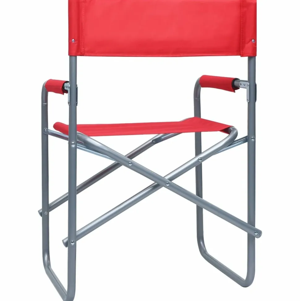 MAISON EXCLUSIVE - Chaises de metteur en scène lot de 2 acier rouge