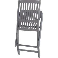 MAISON EXCLUSIVE - Chaises pliables d'extérieur lot de 8 et coussins bois d'acacia