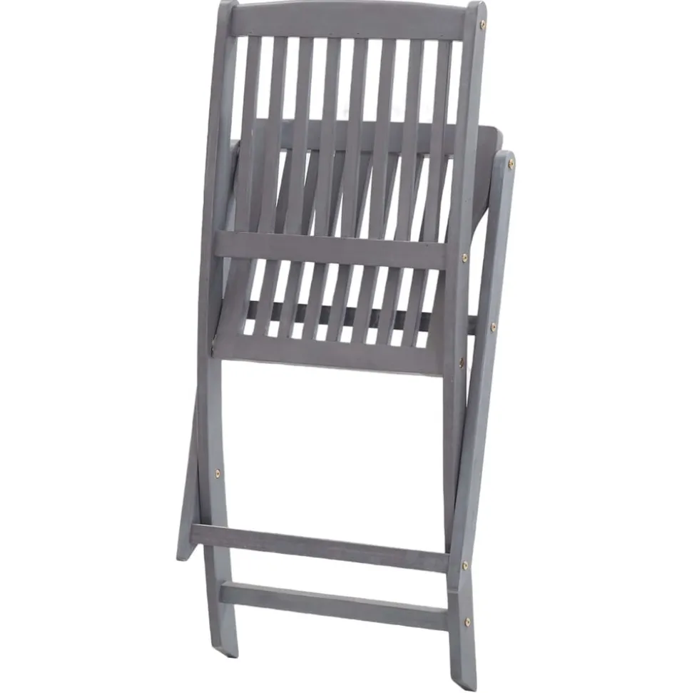 MAISON EXCLUSIVE - Chaises pliables d'extérieur lot de 8 et coussins bois d'acacia