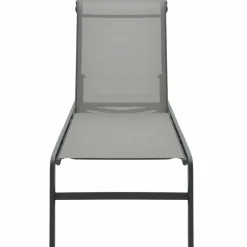 MAISON EXCLUSIVE - Chaises longues lot de 2 avec table textilène et acier