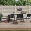 MAISON EXCLUSIVE - Chaises de jardin lot de 4 noir 54x62,5x89 cm résine tressée
