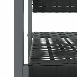 MAISON EXCLUSIVE - Chaises de jardin lot de 4 noir 54x62,5x89 cm résine tressée