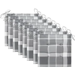 MAISON EXCLUSIVE - Chaises pliables d'extérieur lot de 8 et coussins bois d'acacia