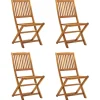 MAISON EXCLUSIVE - Chaises pliables d'extérieur lot de 4 bois d'acacia solide