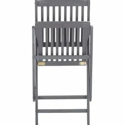 MAISON EXCLUSIVE - Chaises pliables d'extérieur lot de 2 bois d'acacia solide