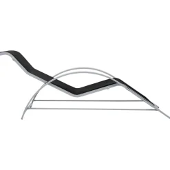 MAISON EXCLUSIVE - Chaises longues lot de 2 avec table aluminium noir