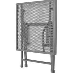 MAISON EXCLUSIVE - Chaises longues lot de 2 avec table acier anthracite