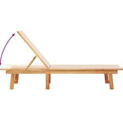 MAISON EXCLUSIVE - Chaises longues lot de 2 crème bois acacia solide et textilène