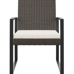 MAISON EXCLUSIVE - Chaises à manger de jardin lot de 2 noir rotin pp