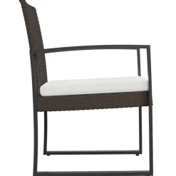 MAISON EXCLUSIVE - Chaises à manger de jardin lot de 2 noir rotin pp