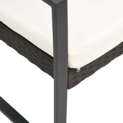 MAISON EXCLUSIVE - Chaises à manger de jardin lot de 2 noir rotin pp