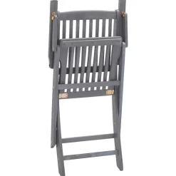 MAISON EXCLUSIVE - Chaises pliables d'extérieur lot de 8 et coussins bois d'acacia