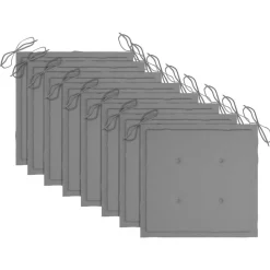 MAISON EXCLUSIVE - Chaises pliables d'extérieur lot de 8 et coussins bois d'acacia