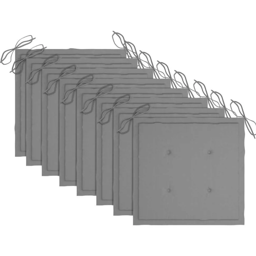 MAISON EXCLUSIVE - Chaises pliables d'extérieur lot de 8 et coussins bois d'acacia