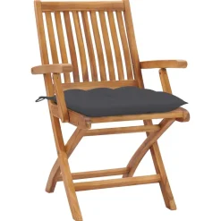 MAISON EXCLUSIVE - Chaises pliables de jardin avec coussins lot de 6 bois de teck